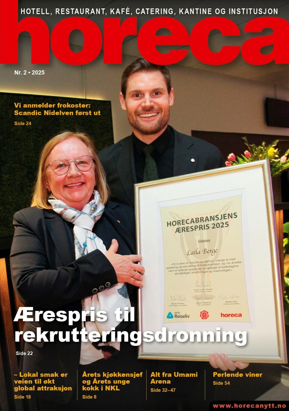Forsiden på Horeca i den andre utgaven i 2025.